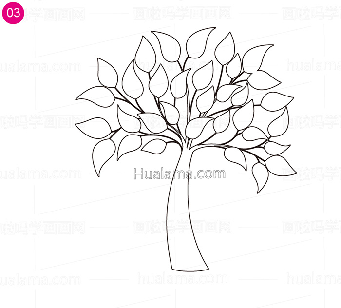 李子树的简笔画 简单图片