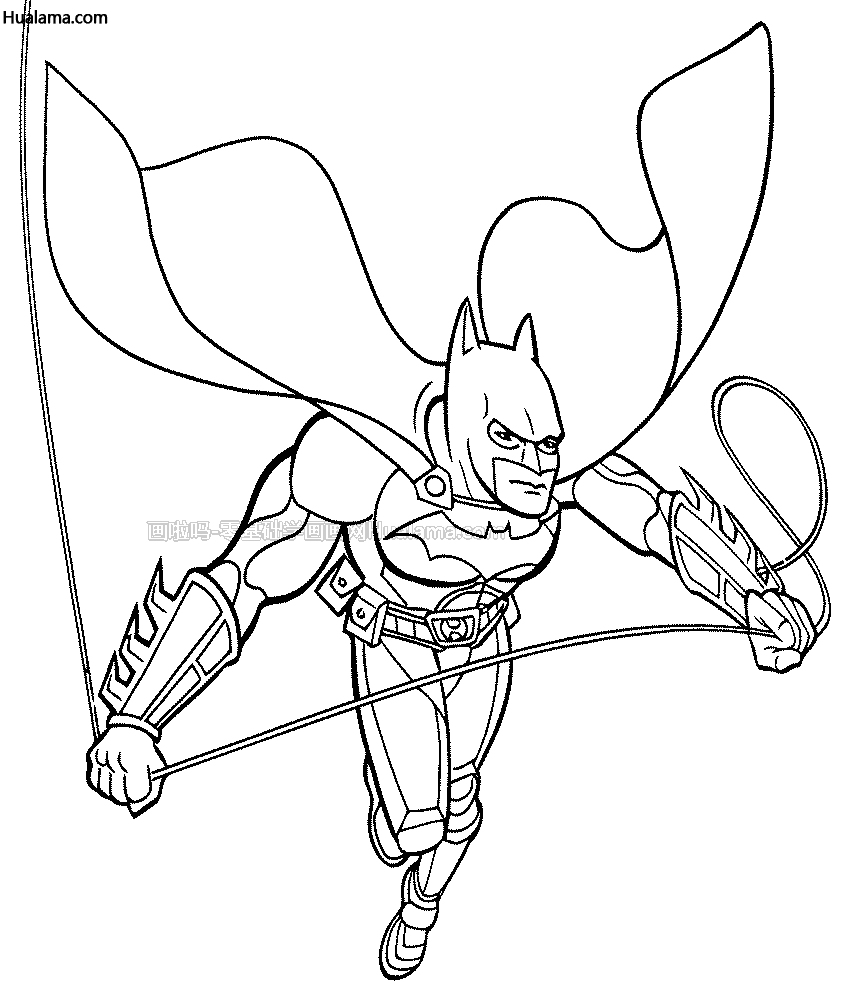 蝙蝠侠简笔画画法图片